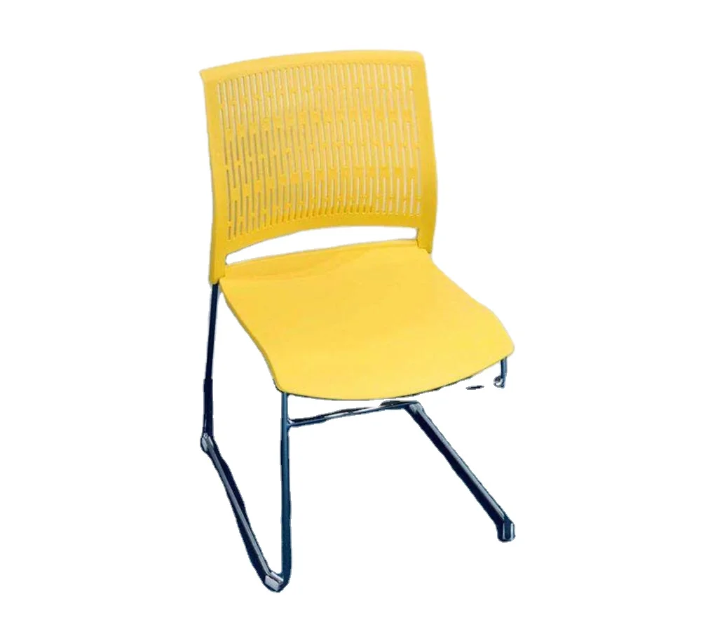 842-3C  Hot selling Plastic chairs   12mm thickness solid steel plating  Stackable  office modern chair