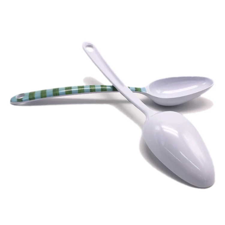 wholesale Tropical style large plastic soup salad serving dinner bowls fork and spoon set