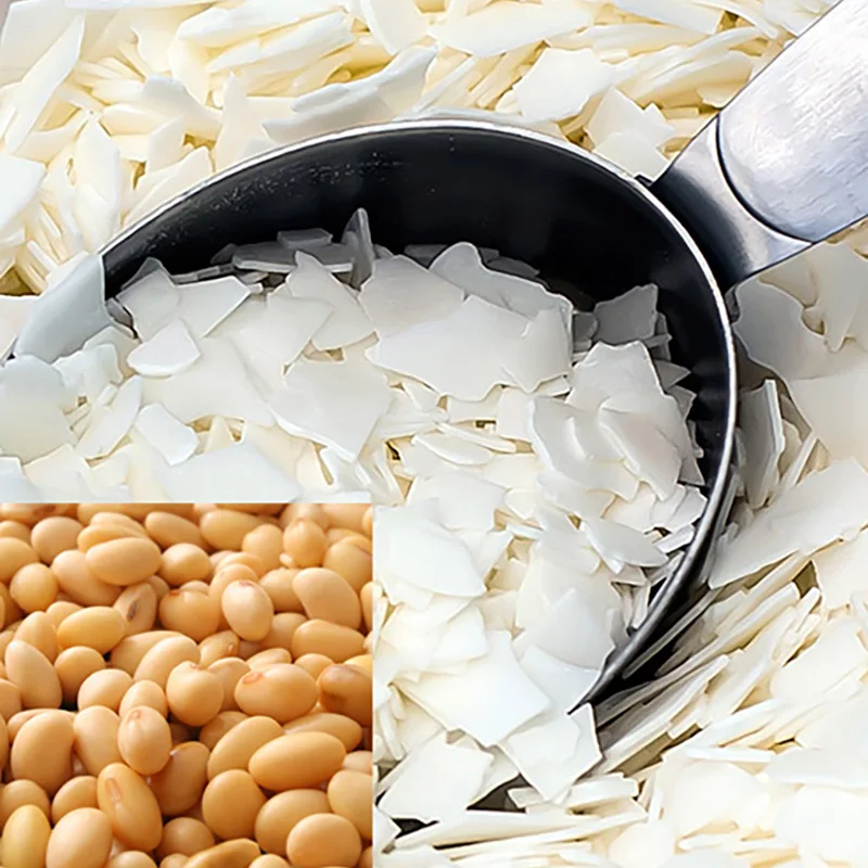 PUSISON Soy Wax Granules 25kg Per Bag Wholesale Custom 8 oz Smokeless Soy Wax New Cup 52 Degree Flakes Soy Wax
