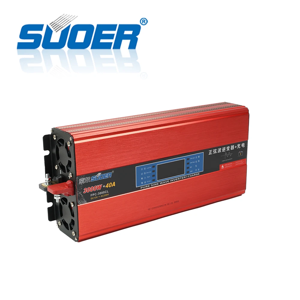 New 3000W 12v DC  220v AC pure sine wave invertor Single output inverter with LED display