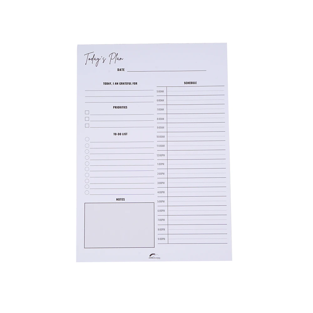 China Factory Custom Printing A5 Daily Planner Tear Off To Do List Notepad Memo Pad