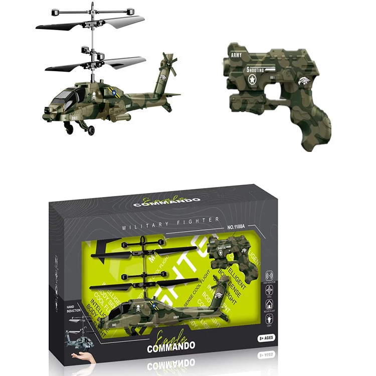 LONGXI helicopter toy remote controlled aircraft toys flying Camouflage combat toy airplane Green