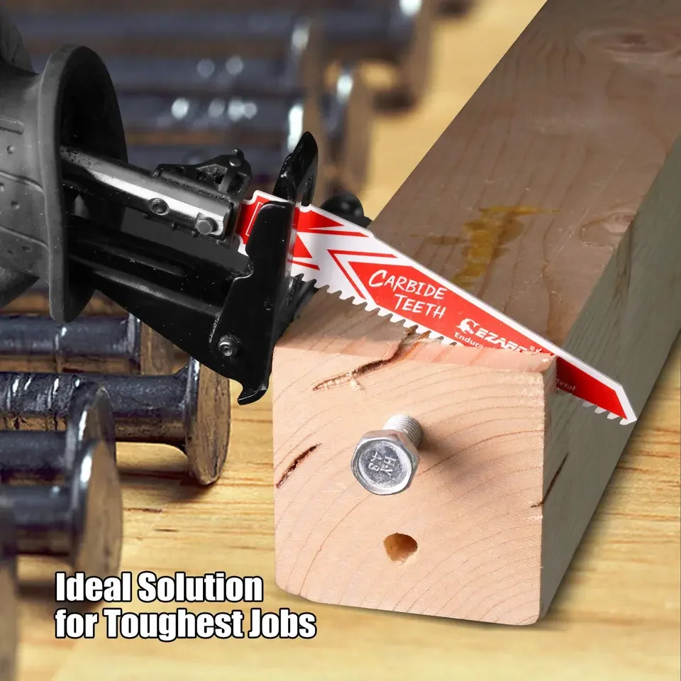 Hot sale Carbide Reciprocating Saw Blades 6-Inch Sabre Saw Blade Set for Hard Wood and Metal Demolition