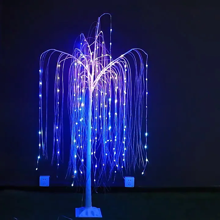 Custom App Control Foldable String Net Fairy Light Christmas Tree Decoration Led Strip 3d Smart Motif Dmx Willow Tree Light