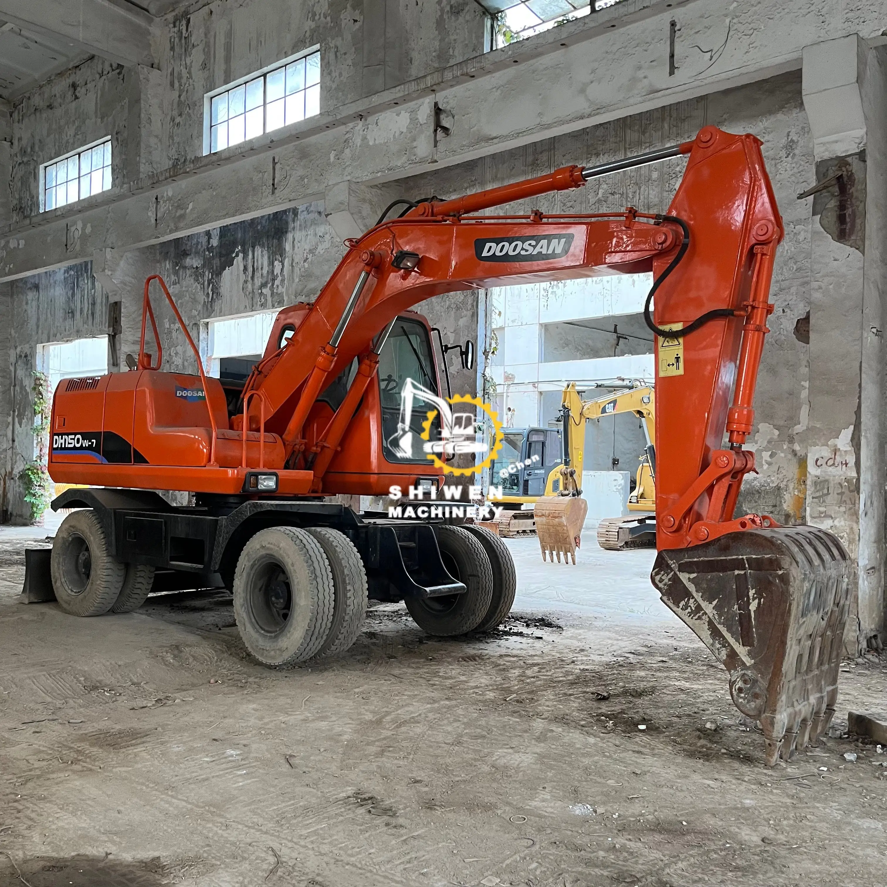 Почти новые колесные экскаваторы Doosan DH150 б/у машина экскаватор dh140 dh150