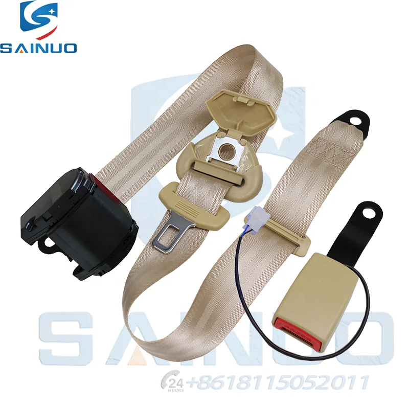 E-mark Auto Parts Universal Retractable Seat Belt Emergency 3 Point Safety Belt With Sensor