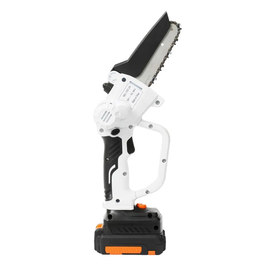 EAST 21v mini electric chain saw, new design brushless lithium battery single hand held cordless garden chainsaw