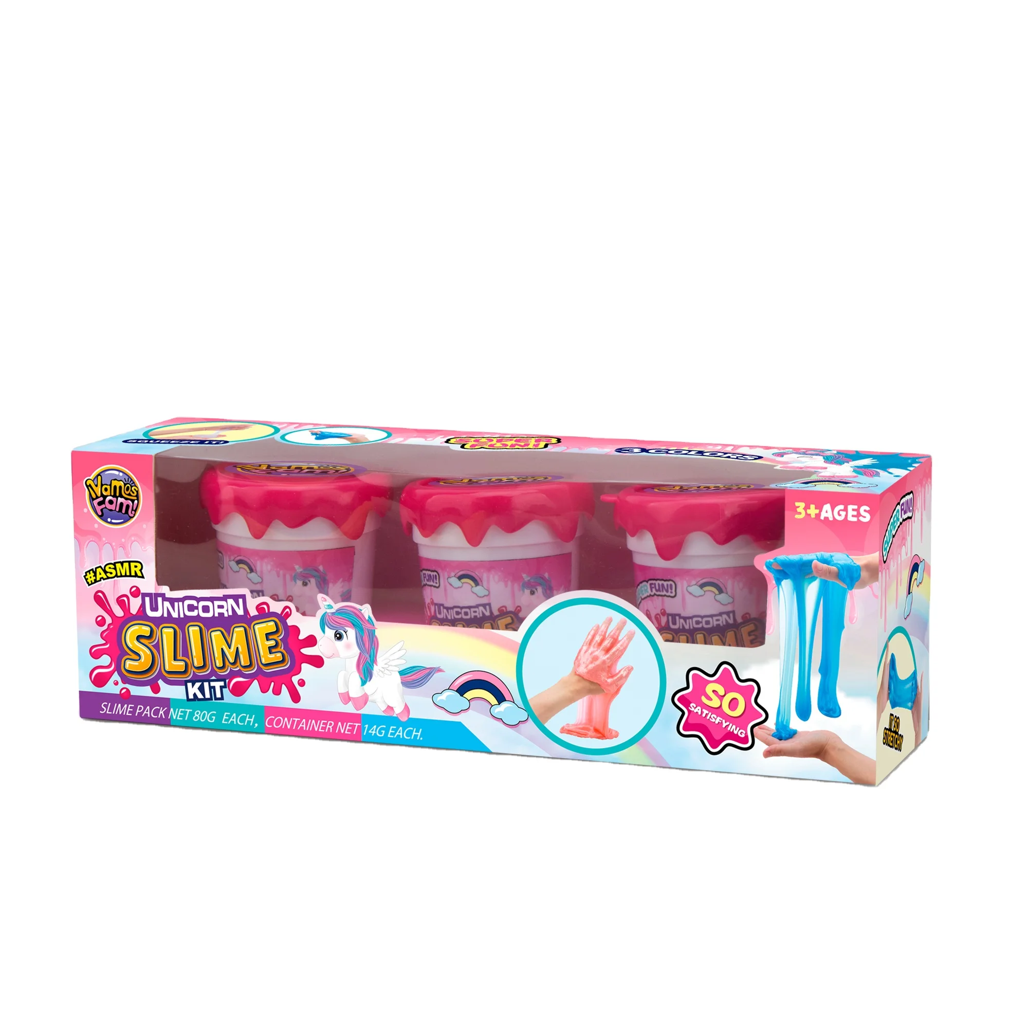 New Arrival Stress Relief Plasticine High Quality DIY Playdough Stretchy Unicorn Slime Kit