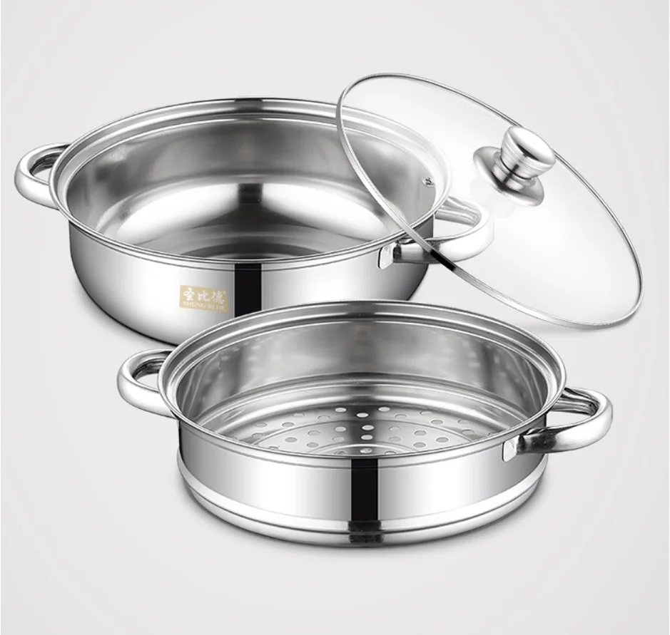 Boiler Steamers With Lid Stainless Steel Portable  Fast Hot Boiler Food Steamer Pot