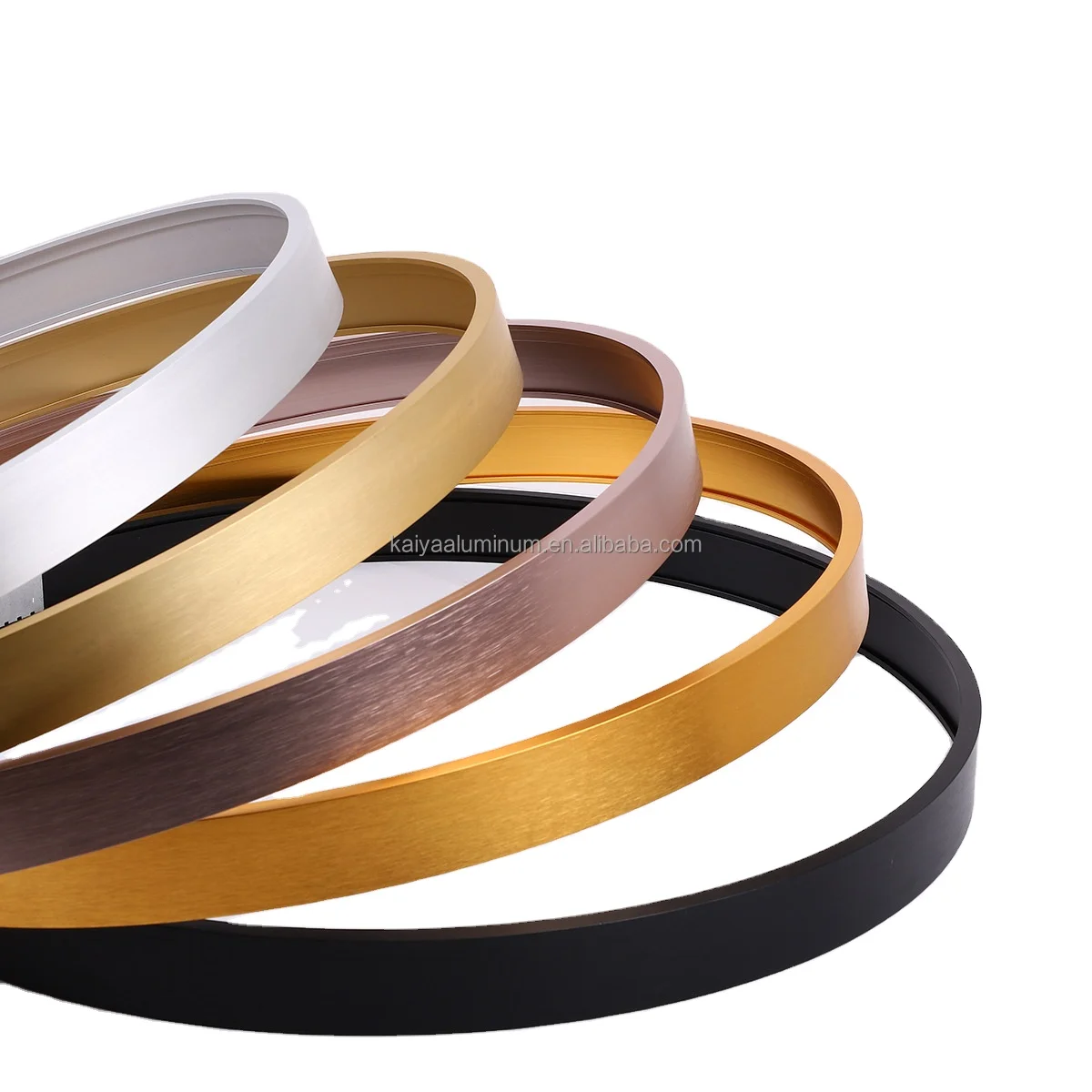 Серебряная Золотая черная Роскошная Высококачественная Современная матовая алюминиевая рама металлическая круглая угловая