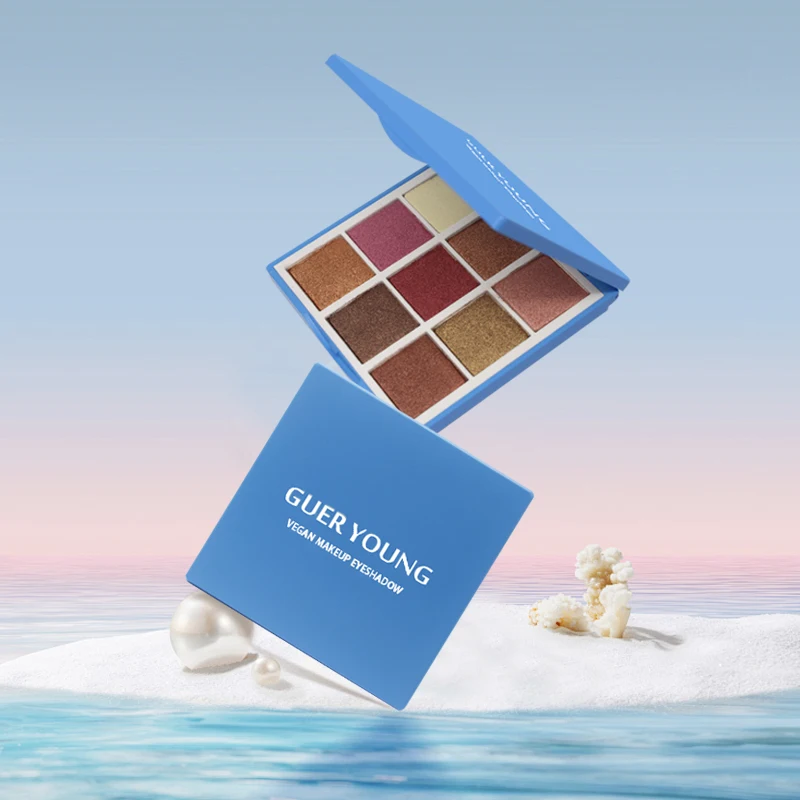 Wholesale 9 Color Pallette Eye Shadow Private Label Single Shimmer Eyeshadow Degradable Eyeshadow Palette