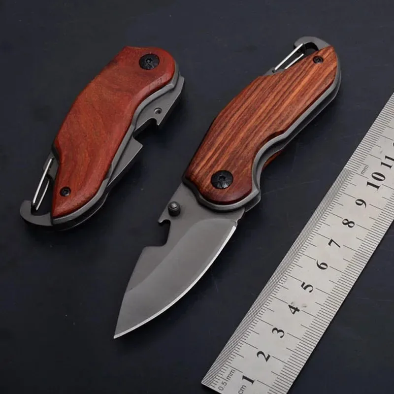 6.0' Knives Damascus Folding Blade Knife,Hunting Camping Survival Steel+Wood Handle Knives,EDC Tool Pocket Knife,Keychain Knife