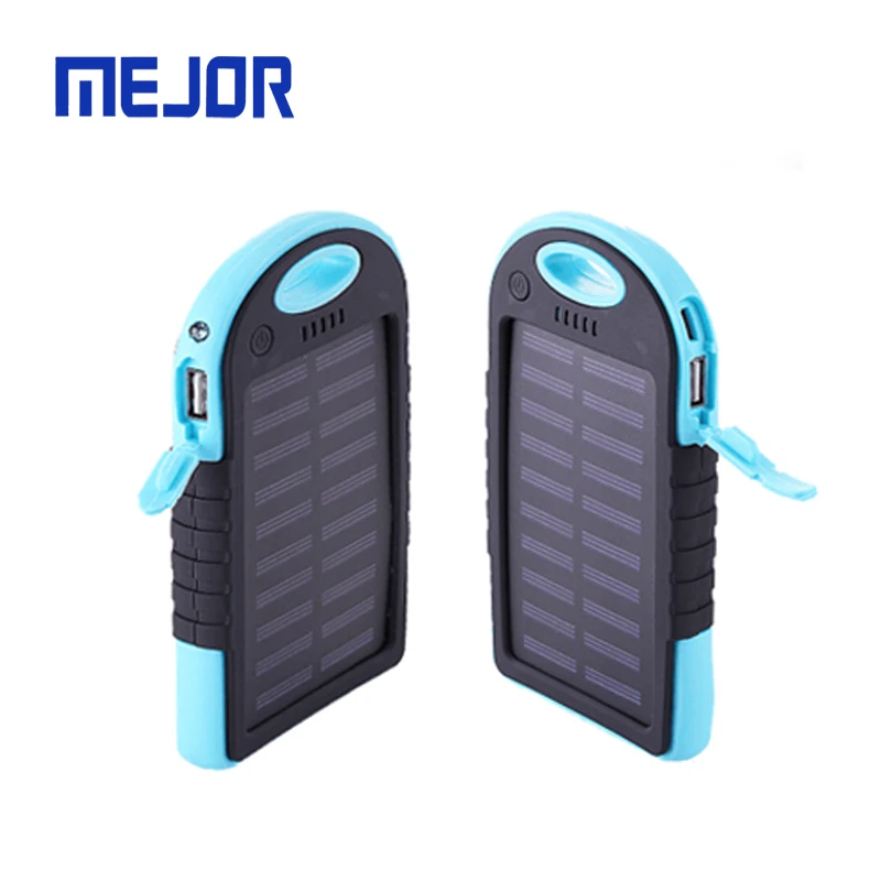 Emergency LED sun panel laddare powerbank 10000mah portable Usb charger 20000mah Solar power bank