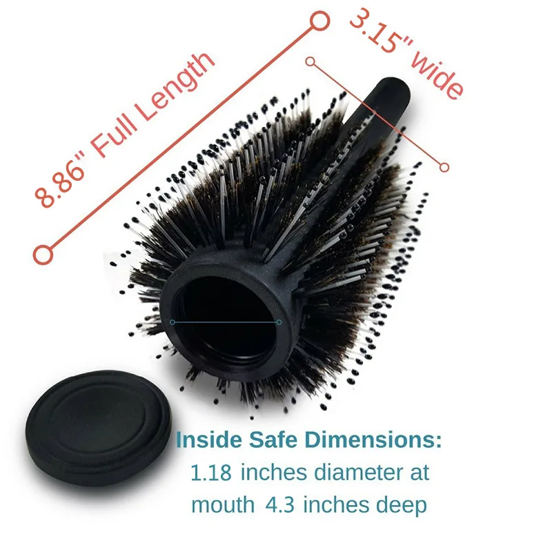 Hair Brush comb Hollow Container Black Stash Safe Diversion Secret Security Hairbrush Hidden Valuables Jewelry Hider Secret Box
