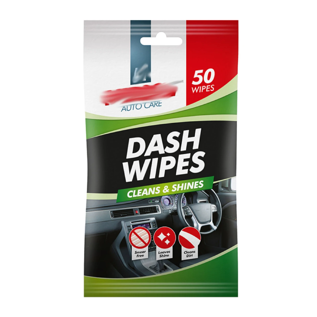 Custom Label Factory Direct Car Dashboard Wipes Highly Absorbent Anti-Smudge & Anti-Scratch Car Interior Cleaning Wipes