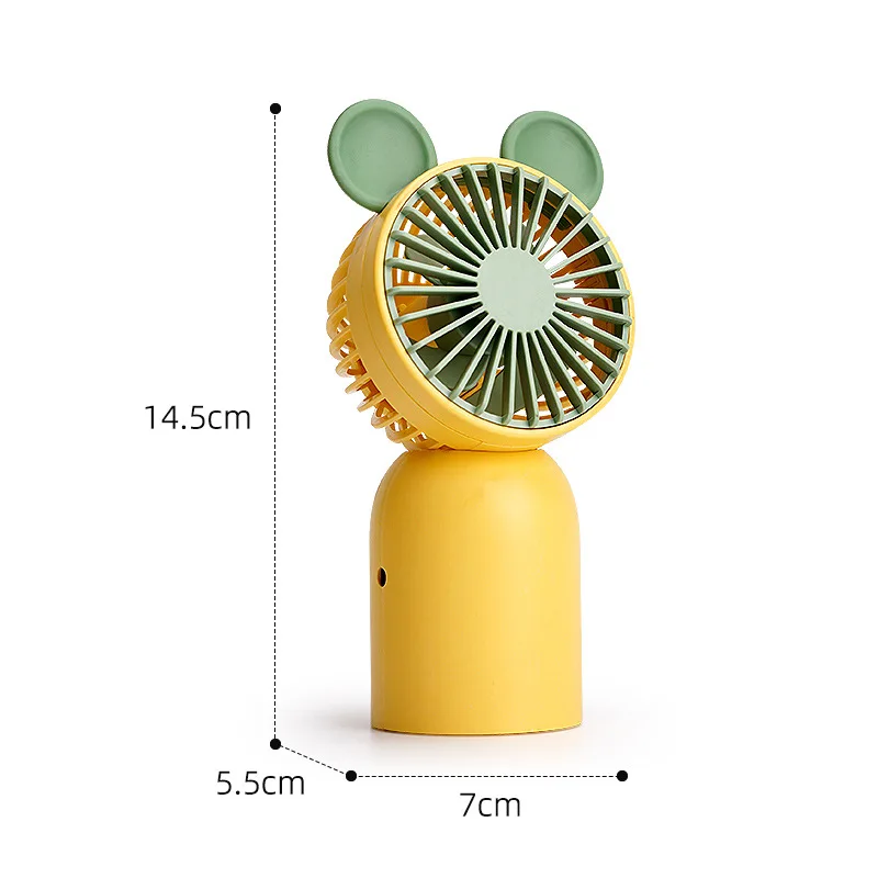 Factory wholesale 300mah Cartoon desktop small fan USB rechargeable cute portable small fan Cute pet ears