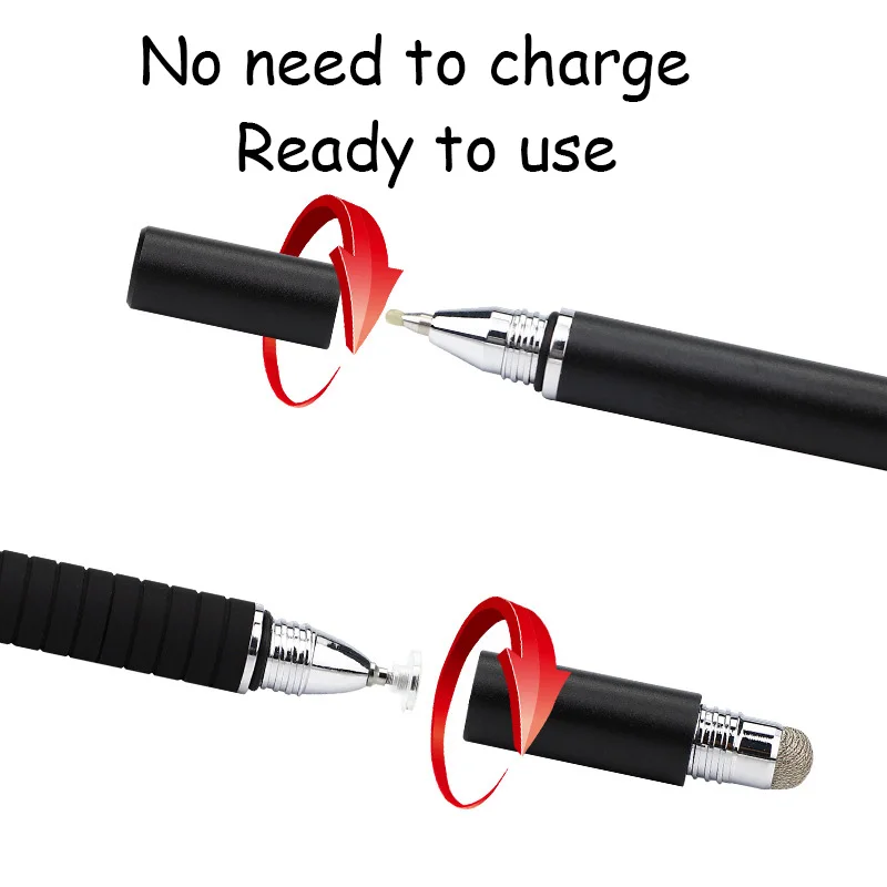 High Quality 3 In 1 Metal Tablet Pen With Neutral Stylus Pen For Tablet Pc For Iphone Ipad Non-active Stylus Ballpoint Pencil