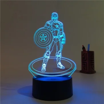 Оптовая продажа украшение для спальни RGB многоцветный 3D акриловый атмосферный светодиодный ночник