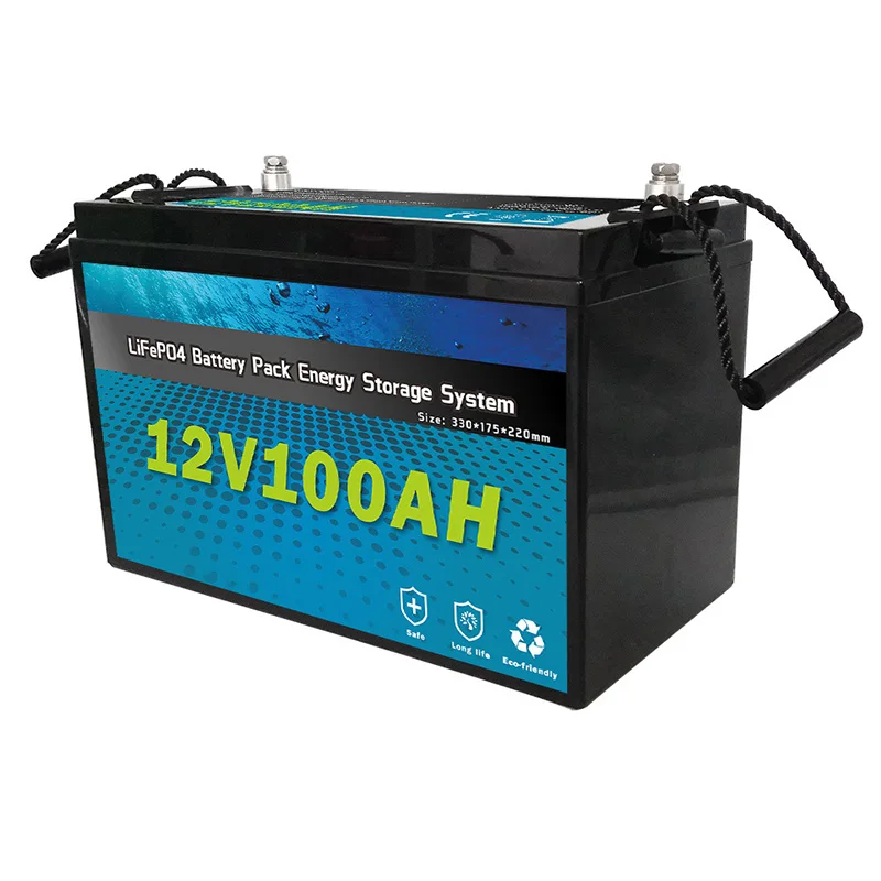 High quality safe Rechargeable 12V 100Ah LiFepO4 lithium ion batteries pack for motor homes EV car