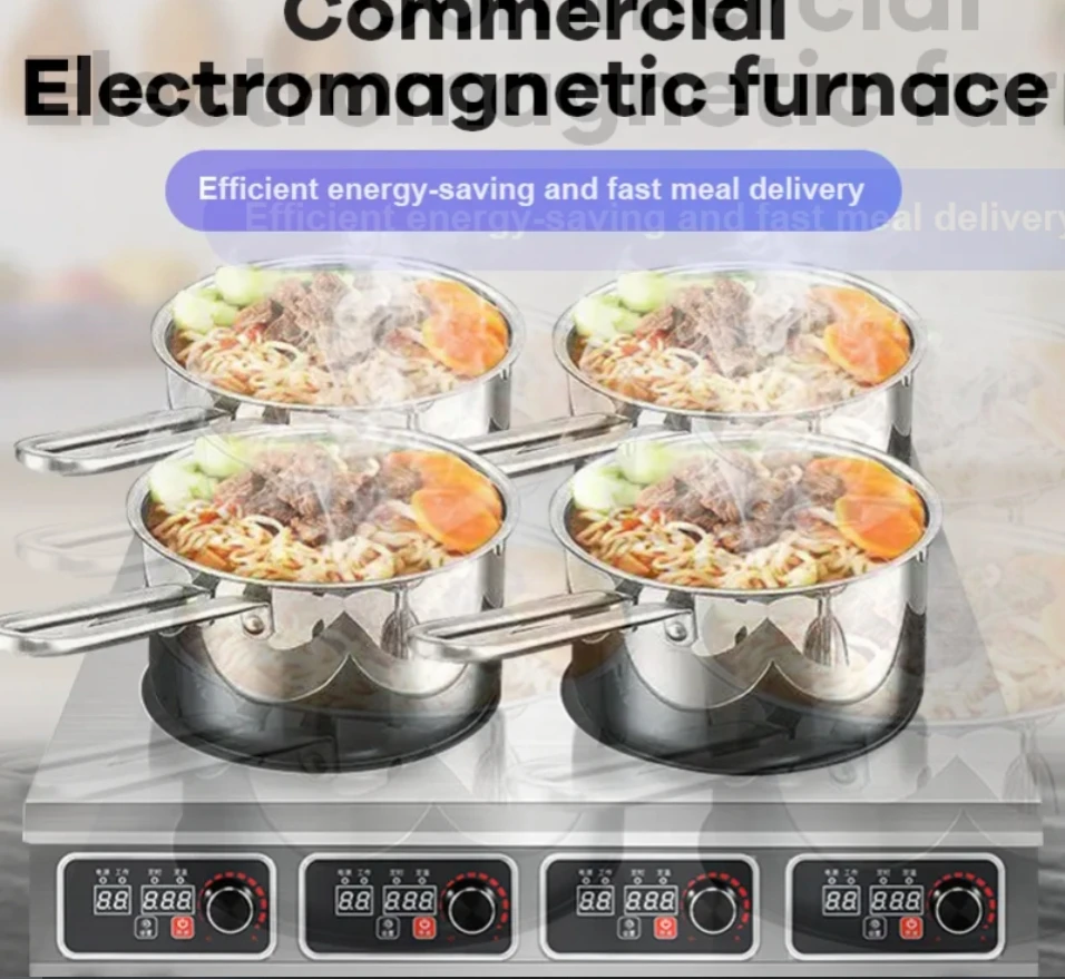 Unique Design Freestanding 3500W Commercial 2 Burner Stove Four-head Multi Cooker Kitchen Inductive Cooker For Restaurant