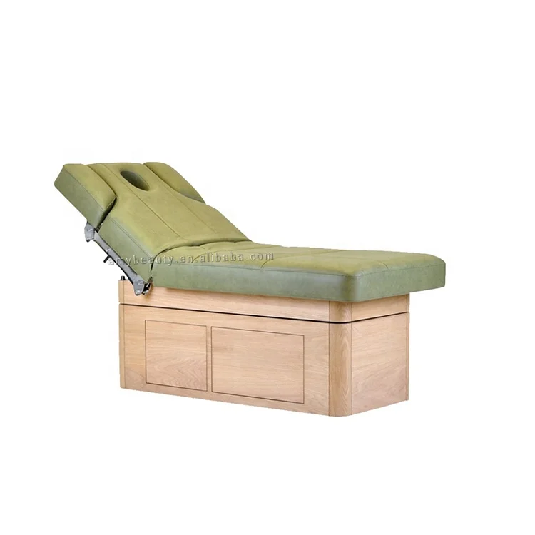 Luxury Beauty Facial Electric Bed For Spa High Quality Manufacturer Wood Base Electric Beauty Bed Facial SPA Massage Bed