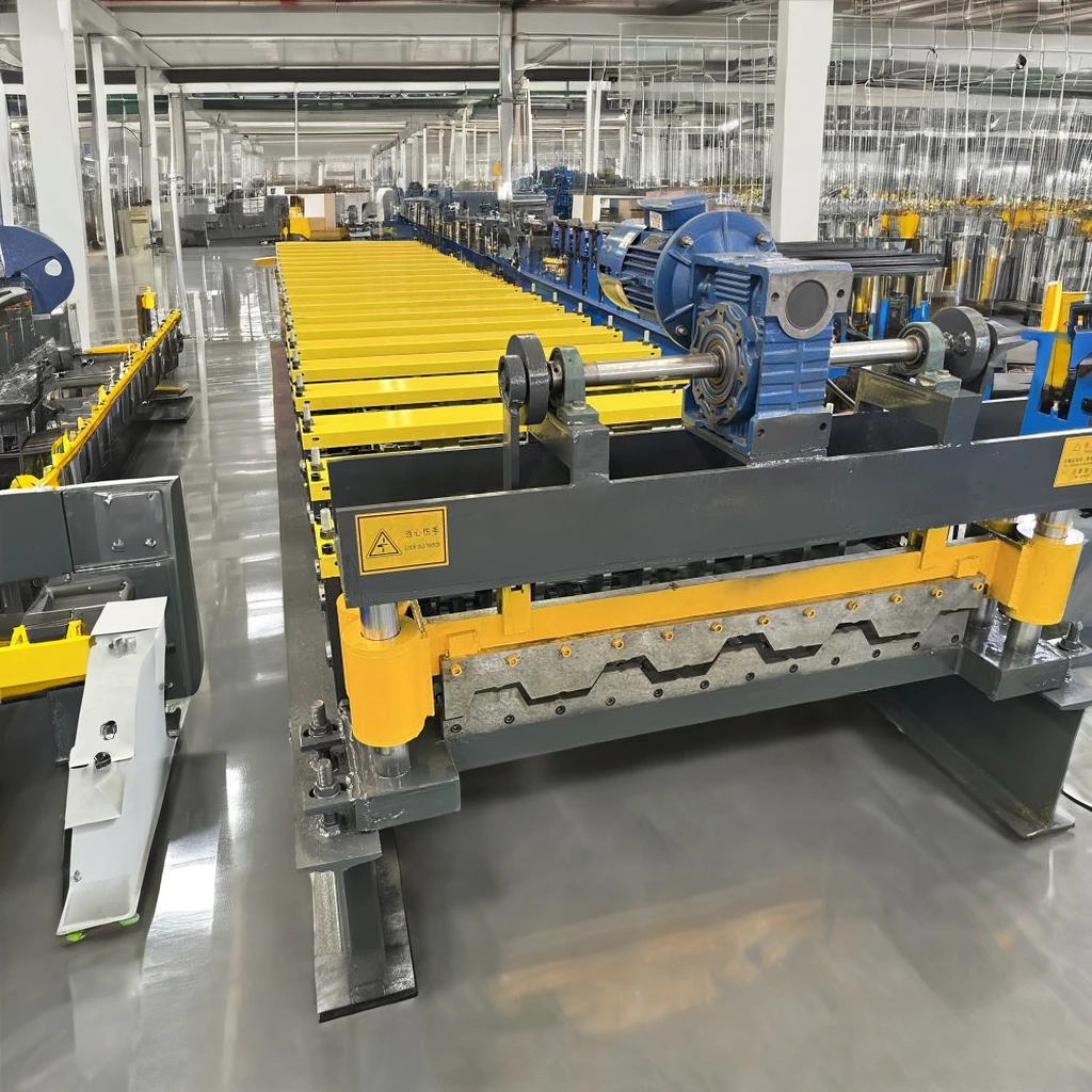 Three-Layer Corrugated IBR Zinc Roof Rollformer for Single Double Tile Industries Roofing Sheet Roll Forming Machine