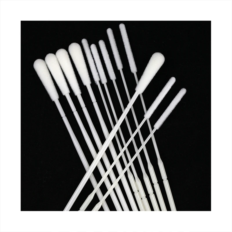 Culture Nylon Sticks Test Sampling Flocked Throat Swab Medical Transport Swab