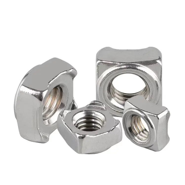 Factory Wholesale Nuts Square Nut din928 M4 M8 M16 Stainless Steel Square Weld Nuts DIN 928