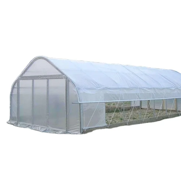 cheap gothic single span agricultural/commercial/industrial plastic film greenhouse for fruit/vegetable/flower