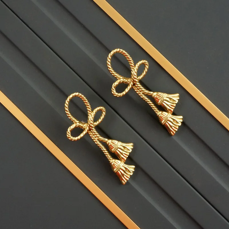 European style house copper handle cabinet drawer wardrobe door cabinet gold cabinet Brass Handle Solid Brass Handle