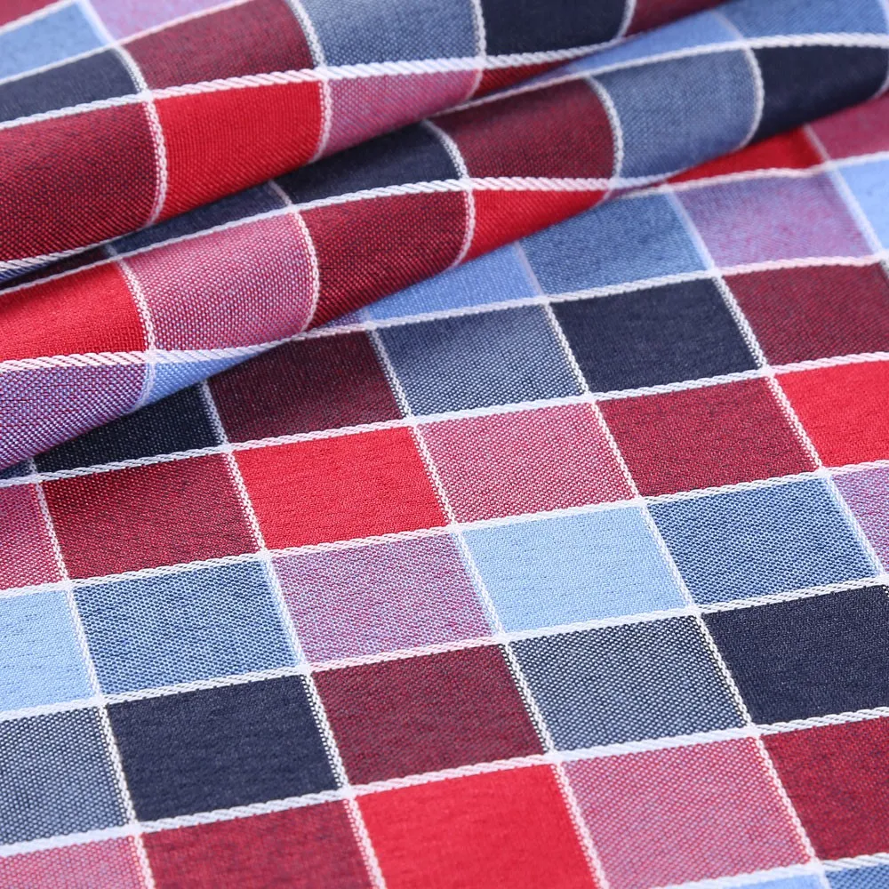 Wholesale 100% Polyester Plaid Student School Uniform Garment Tartan Checked Fabric