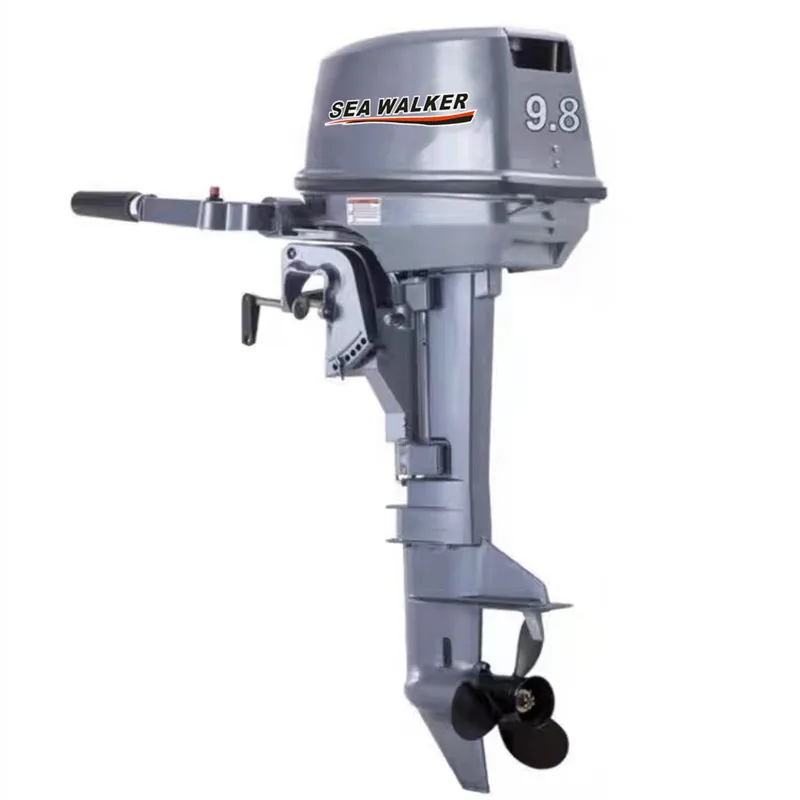 2 stroke 9.8 hp outboard motor boat engine short shaft or long shaft manual start