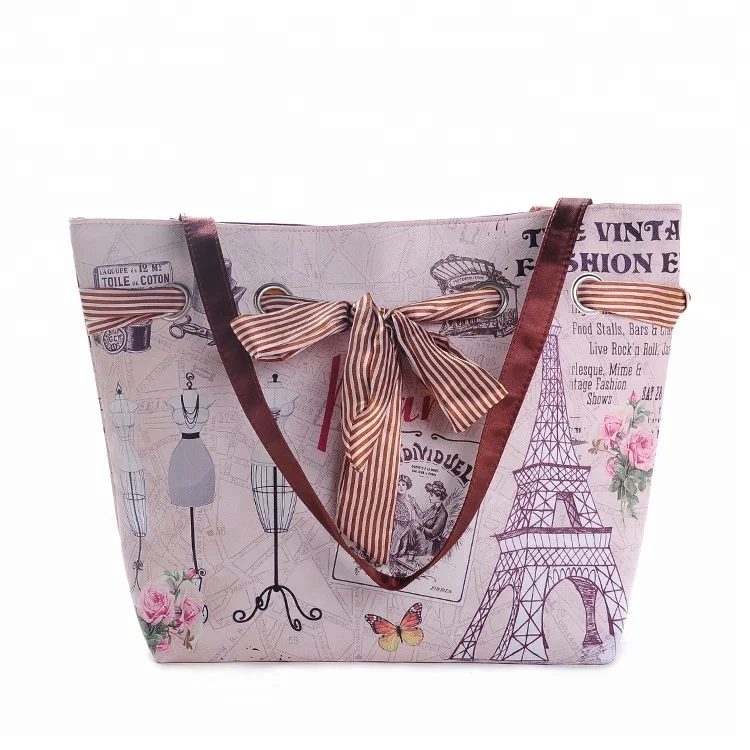 New Fashion Paris PVC Souvenir Tote Bags