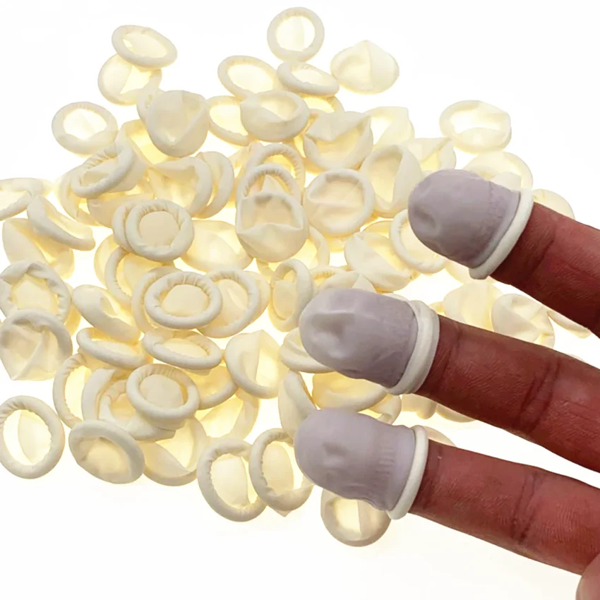 
600pcs Disposable Latex Finger Cots Rubber Finger tips Protective Anti-Static Finger Cots 