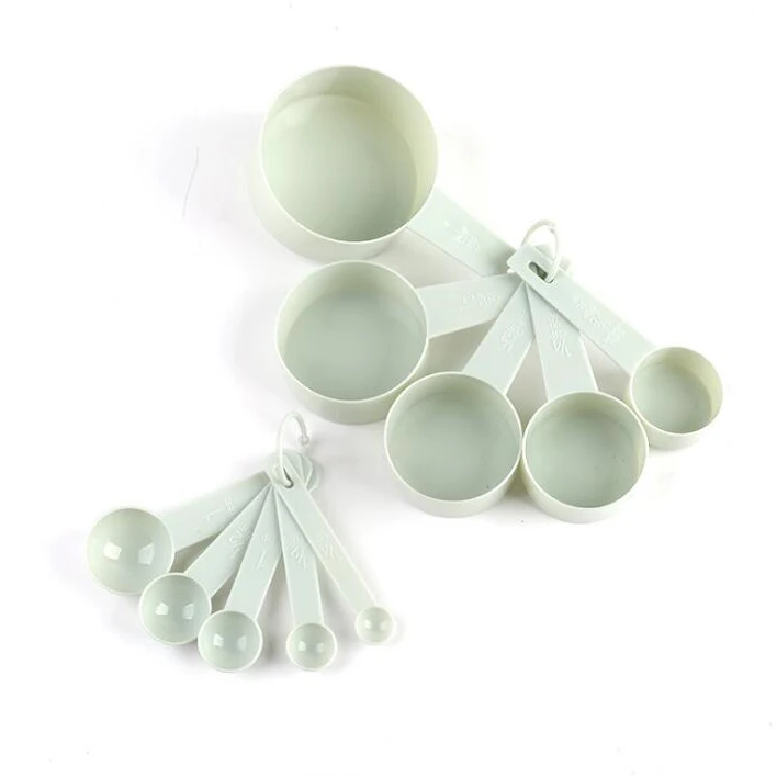 Factory Price 10 Pieces Cooking Kitchen Measuring Spoon Plastic Cup Spoons Set