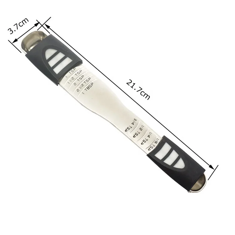 
Amazon Hot Sale Metal Adjustable Measuring Spoon With Double Head 