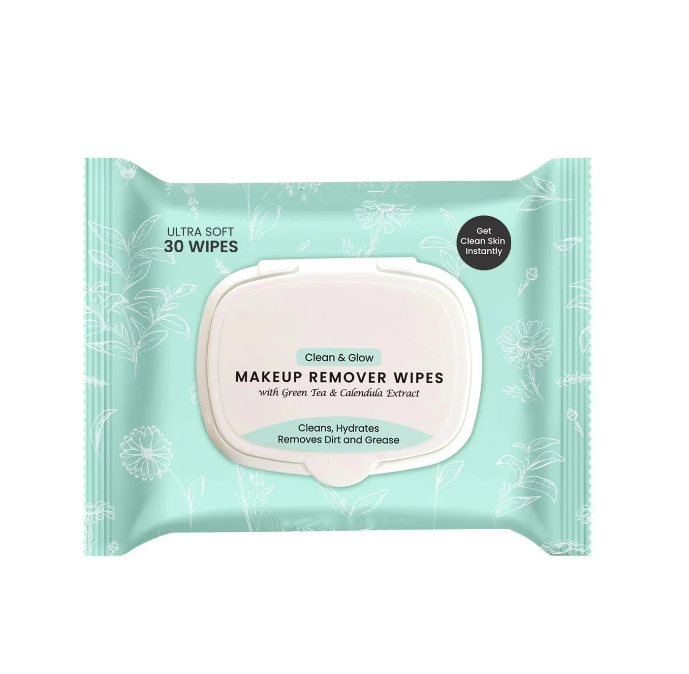 OEM Custom Disposable Refreshing Skin Care Organic Makeup Remover Cleansing Face Wipes