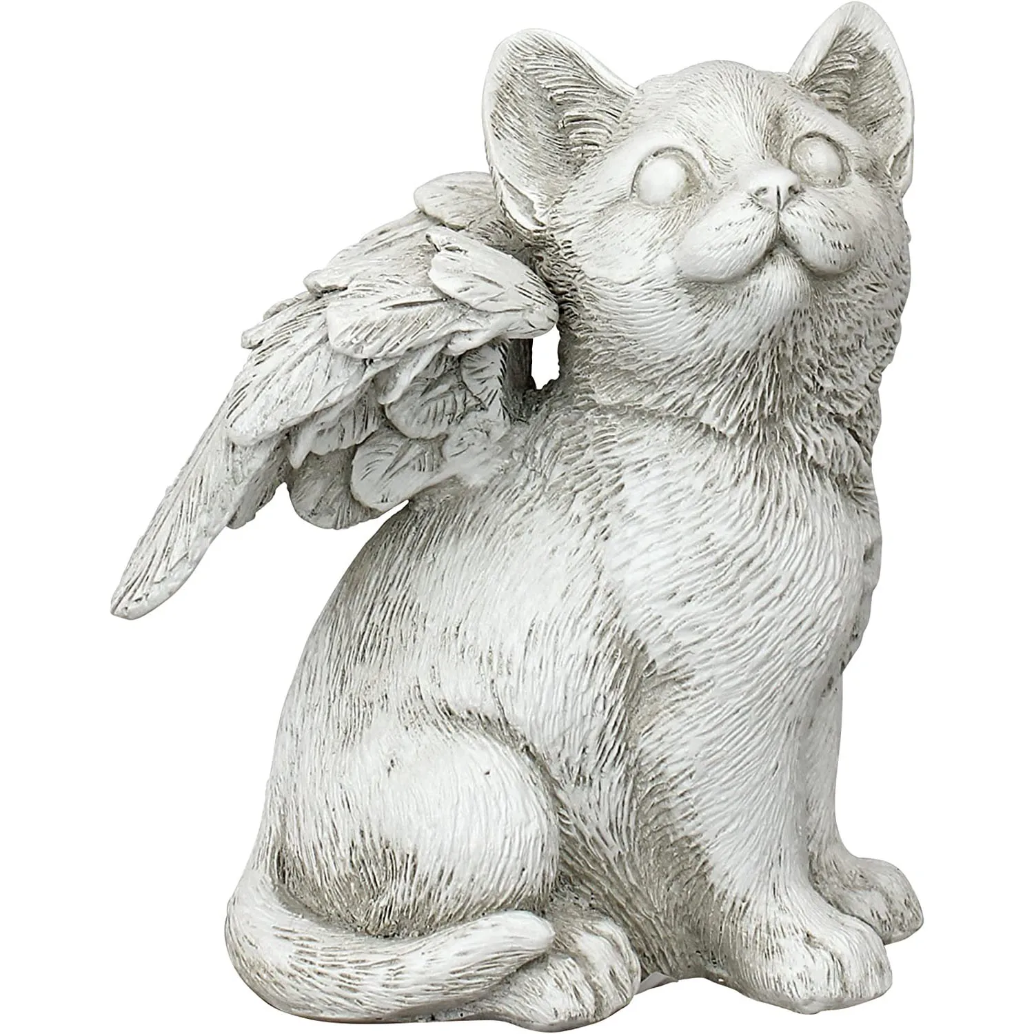 New Arrival Resin Angel Statue Antique Stone Finish Funny Decor Resin Cat Angel Pet Memorial Statue
