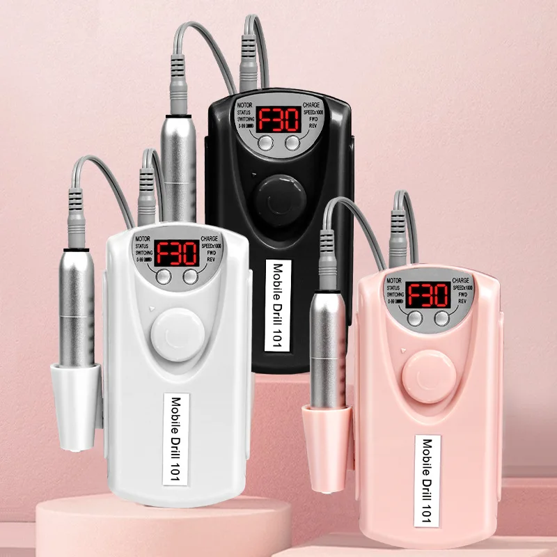 20W Electric Nail Drill Machine 30000 RPM E Files with Drill Bits Sanding Bands