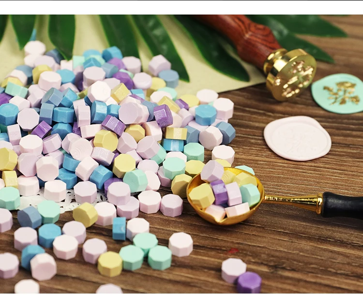 Retro Octagon Sealing Wax Beads Wax Seal Stamp Beaded for Wedding Vintage Craft Decor Card Making Tools