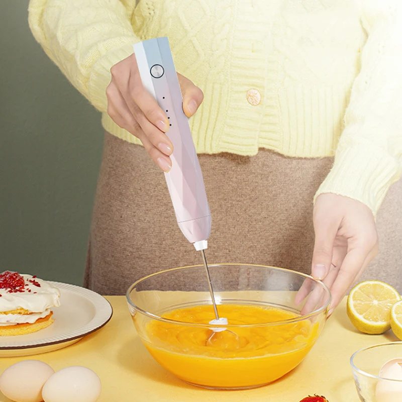 Food Grade 304 Quality Reusable Rose Gold Milk Frother Whisk Milk Frother New 2022 Latte Pen milk Frother