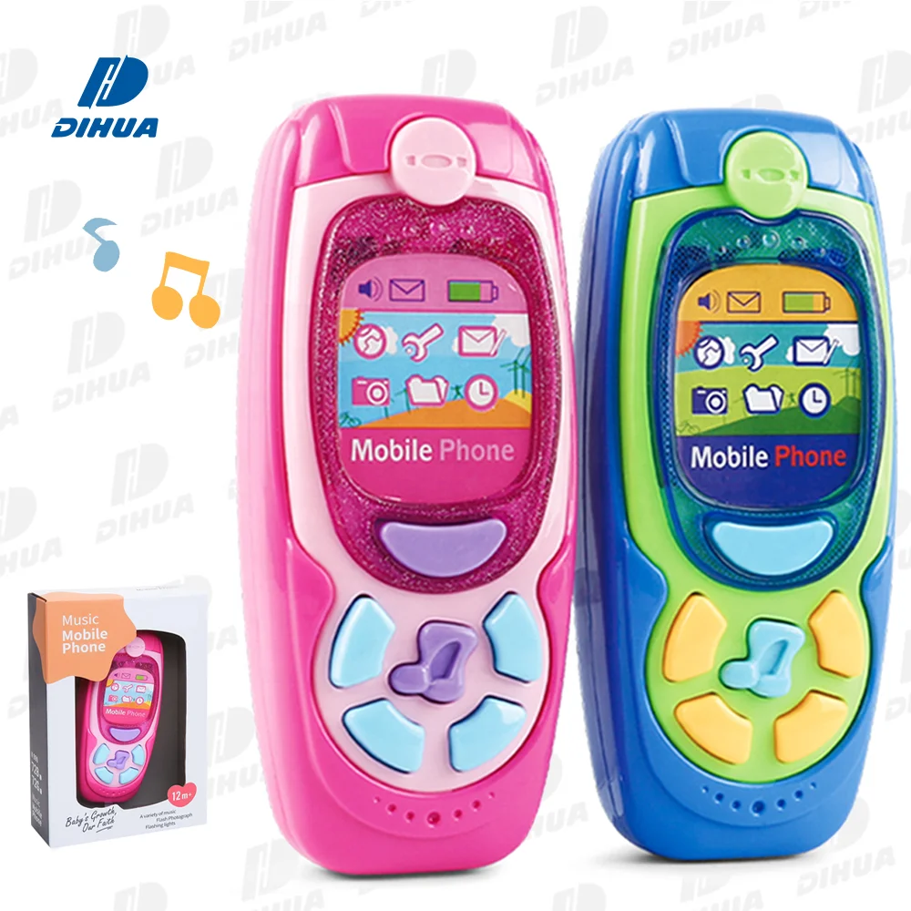 Cartoon Educational Baby Music Mobile Phone with Light Electric Baby Telephone Toys for Boys and Girls Infant