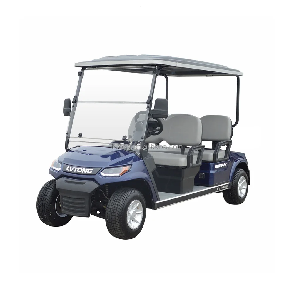 Promotional Good Quality Prices LVTONG Chinese 48V4KM Motor 4 Seater Gulf Cart