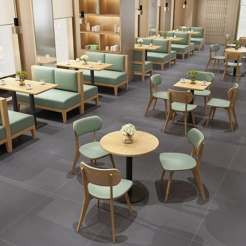 Theme Western tea restaurant tables chairs booth card seats hamburgers cake dessert bars coffee shops tables chairs