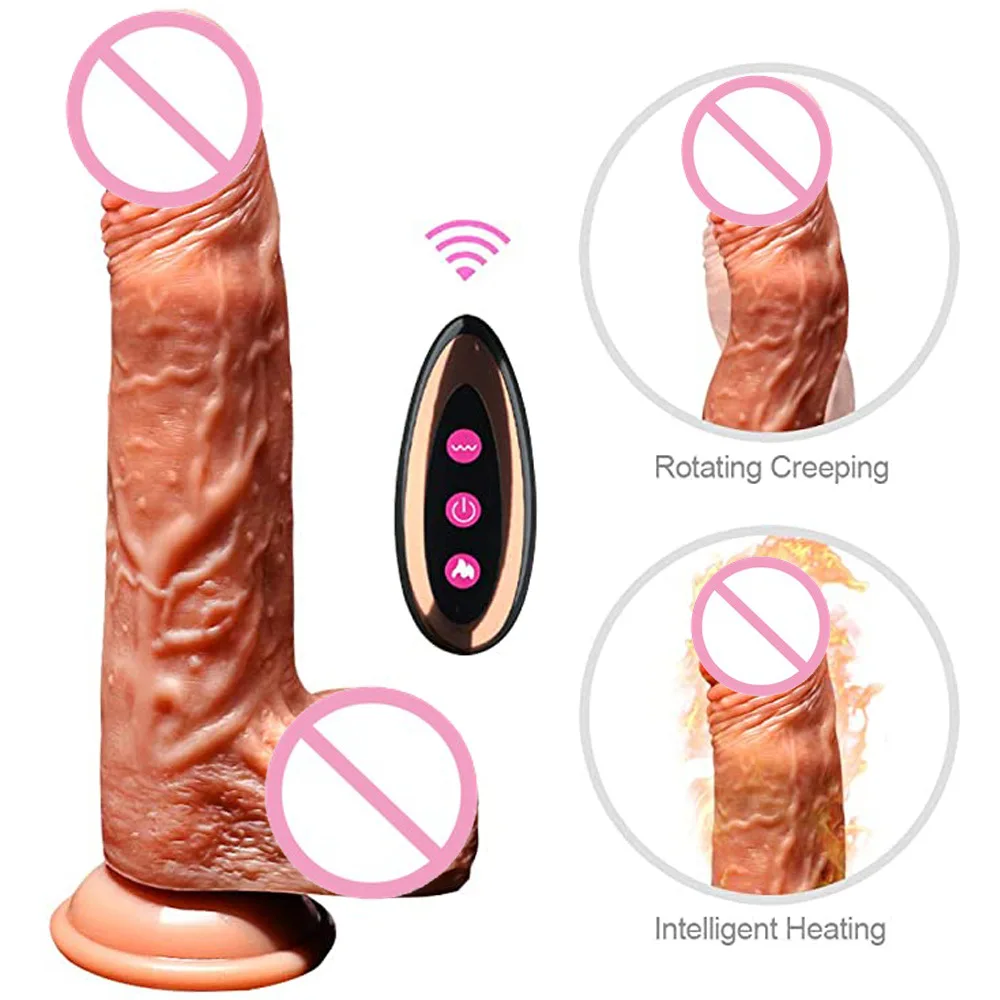 Wireless remote control Vibrating Dildo Thrusting Dildo Vibrators with Strong Suction Cup Sex Toy for Women