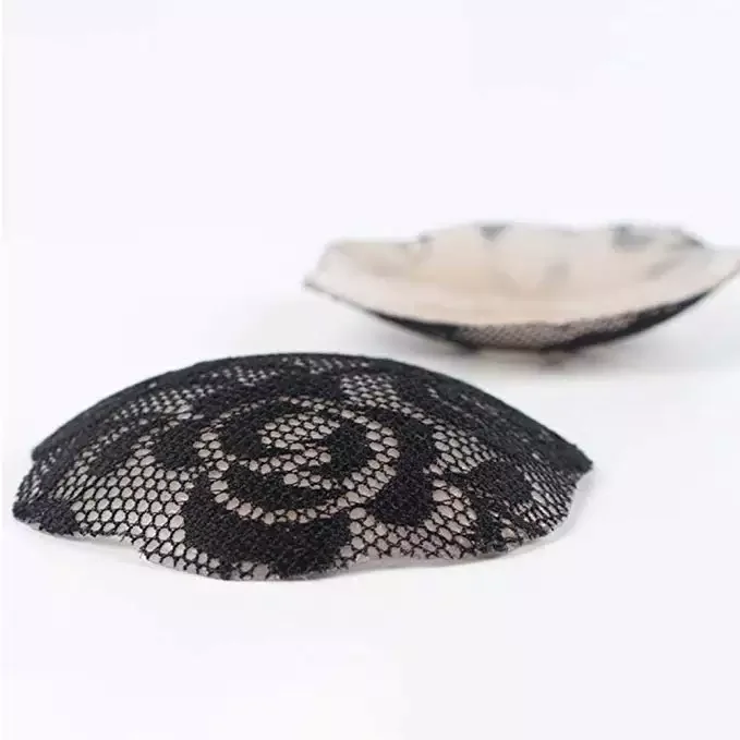Lace Silicone Breast Pasties Pads Reusable invisible Adhesive Flower shape and round Nipple Covers