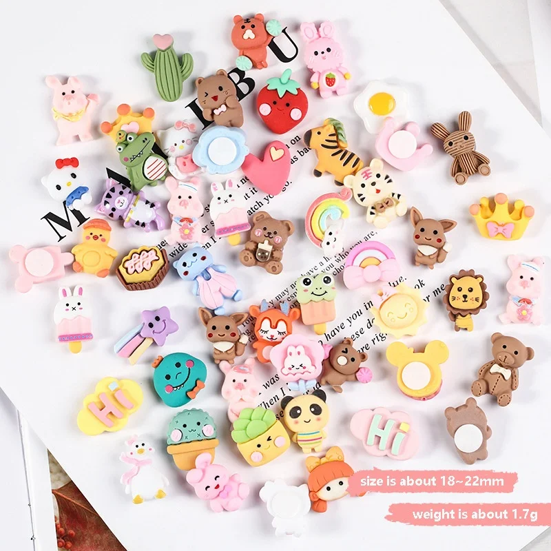 3D resin stickers cute cartoon water cup self adhesive stickers mixed diy phone shell refrigerator bottle plastic deco stickers