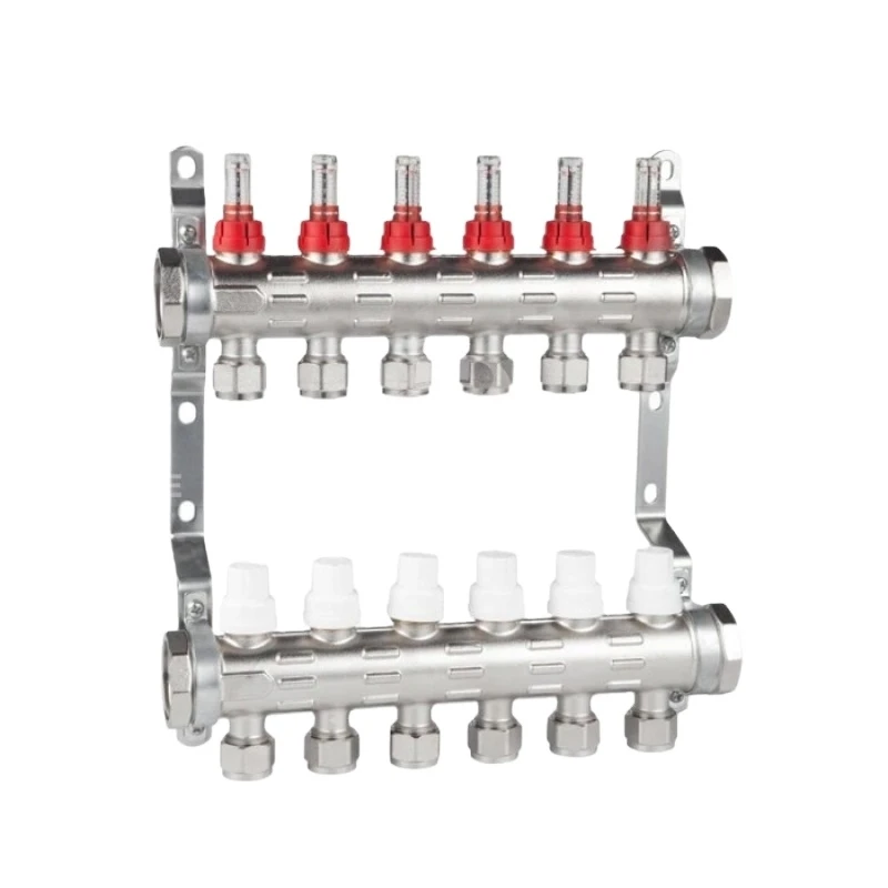 Stainless Steel Collectors Stainless Steel Manifold With Flow Meter For Floor Heating