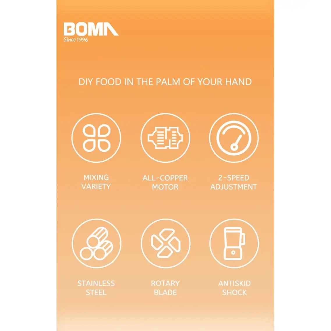 BOMA Wall Breaking Machine Professional High Speed Mini Green Sound Proof Large Capacity Swallow Maker Food Processor Chopping