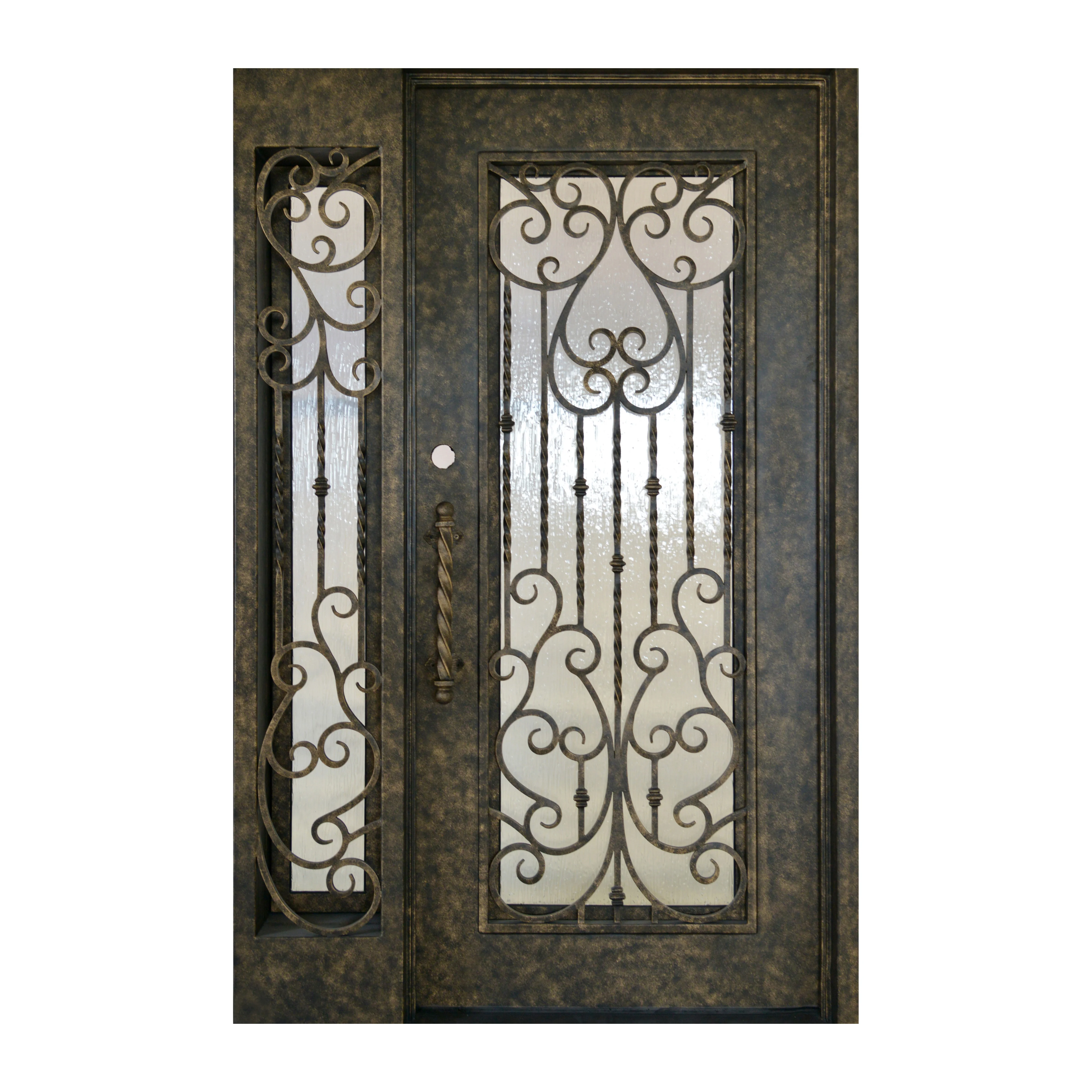 Modern House Wrought Iron Double Front Entry Door Designs Fancy Security Door Exterior Bi Fold Doors